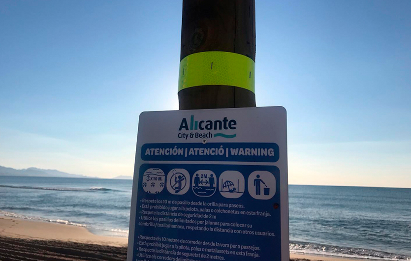 señalética-paneles-informativos-playas-Covid19-Playa-San-Juan-Ecosilvo-comunicación-y-marketing-ambiental